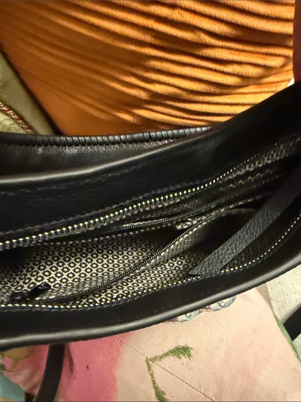 Brighton Black Leather Crossbody with Silver Knot & Heart Charm- Fletcher